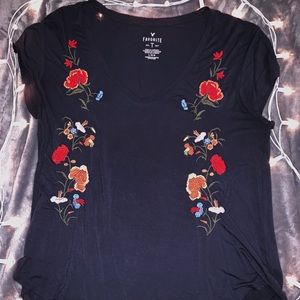 American Eagle Floral Design Tee